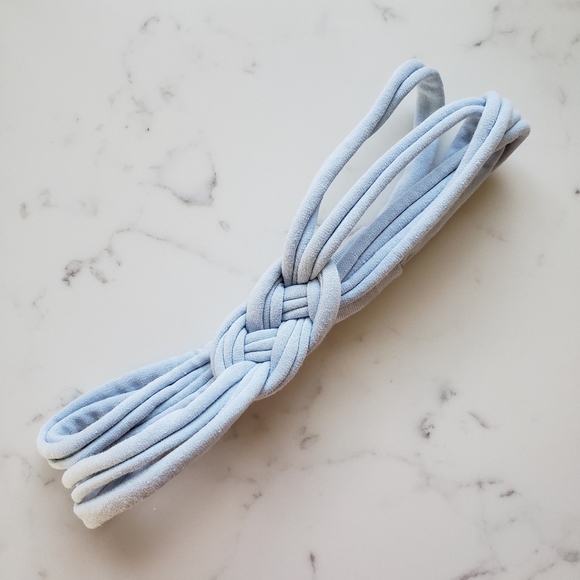 Set of 3 Womens Sailor Knot Headband in Green Pink Blue pastels, Adult Upcycled - Picture 3 of 8